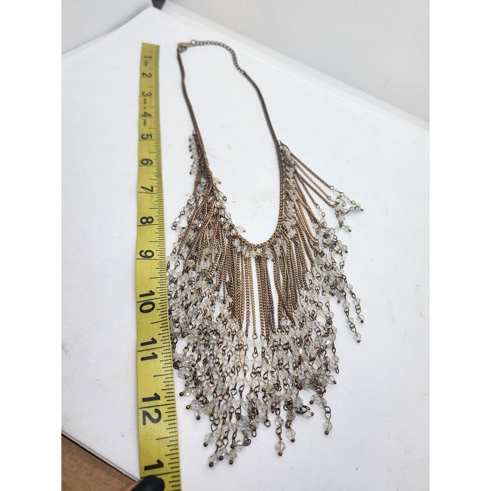 Paparazzi Zi Collection /donnalee Beaded Big Necklace Gold Chain Crystal Movemen - Picture 9 of 13